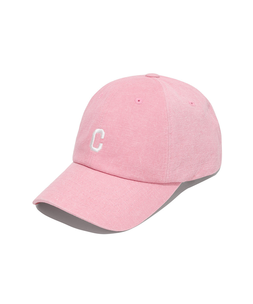 스몰 C 로고 피그먼트 에센셜 볼캡 핑크