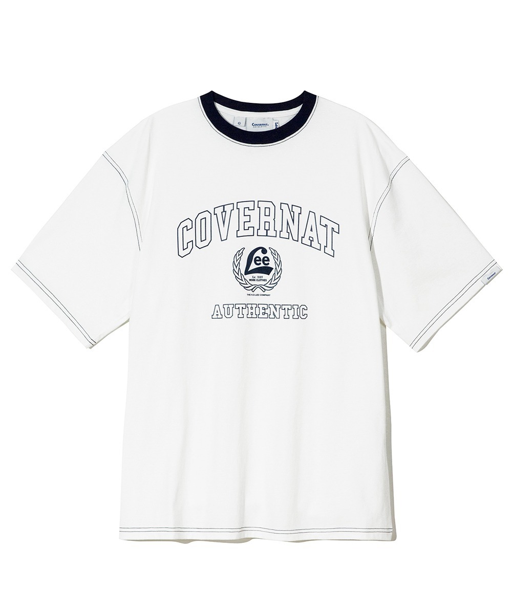 LEE X COVERNAT 아치 로고 티셔츠 화이트
