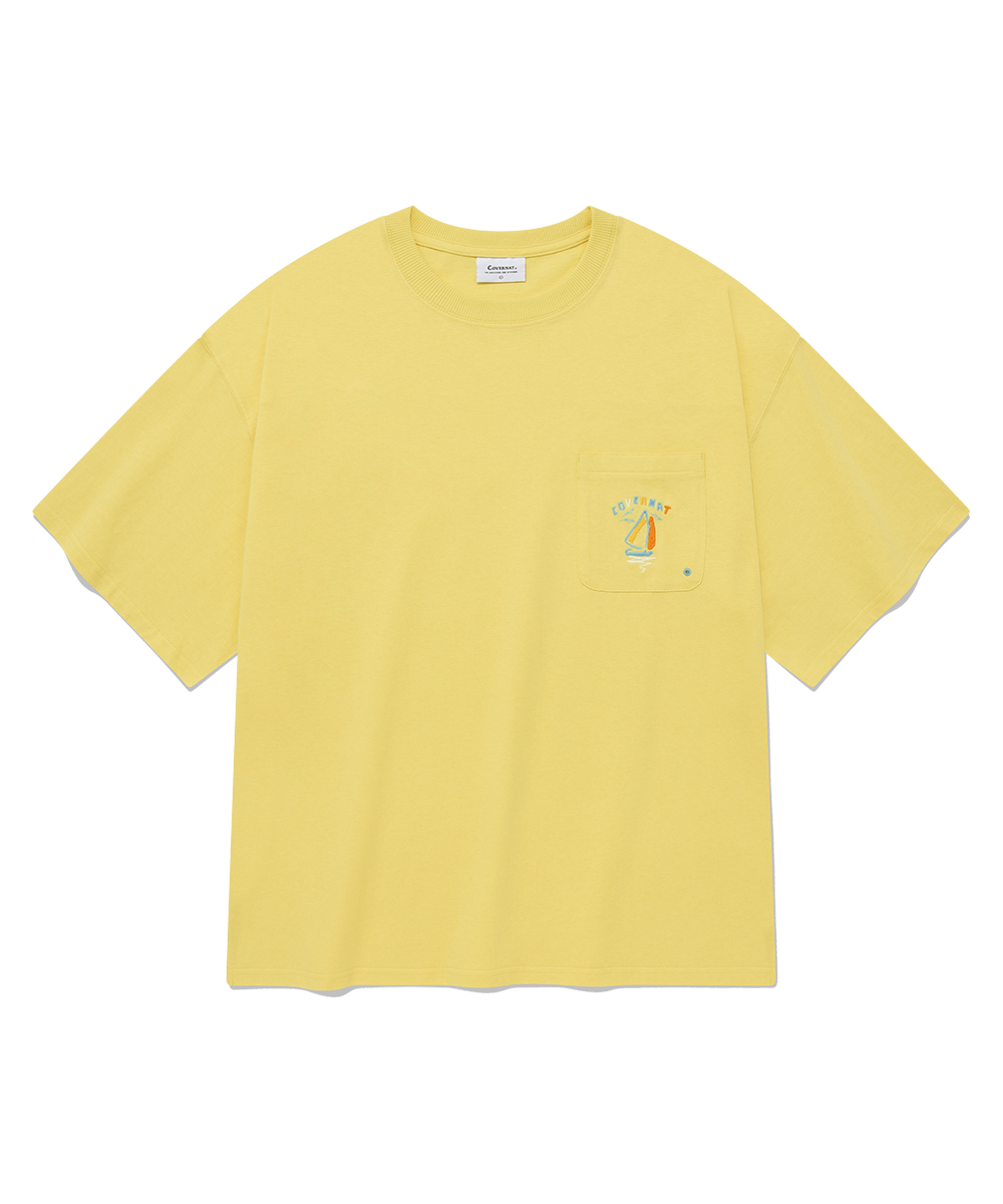 핫 썸머 세일 보트 티셔츠 옐로우